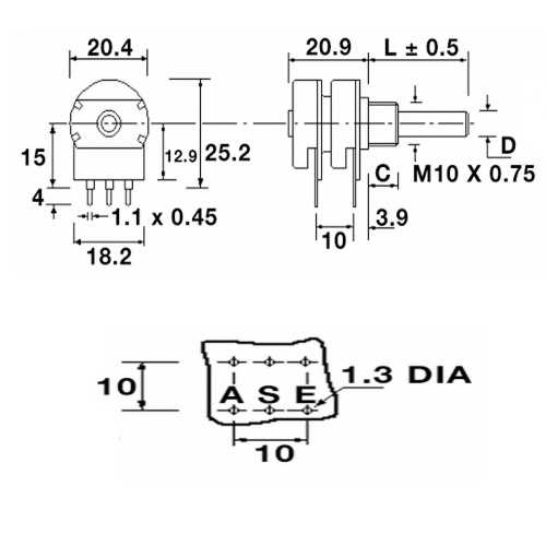 Pot. PC2G20BU A/B Mono