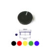 Afdekkap voor 28mm Knop (Zwart – Witte Lijn)