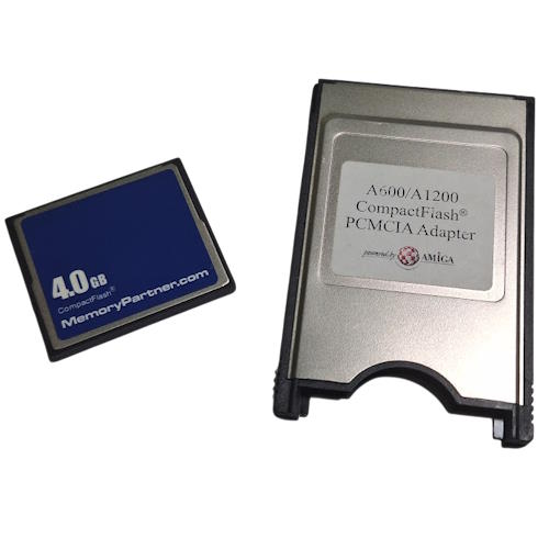 A600/A1200 Compact Flash PCMCIA + 4 GB CF Disk
