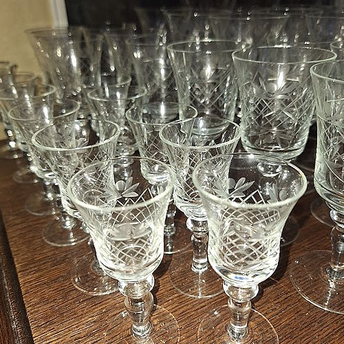 Franse Art Deco kristallen glazen