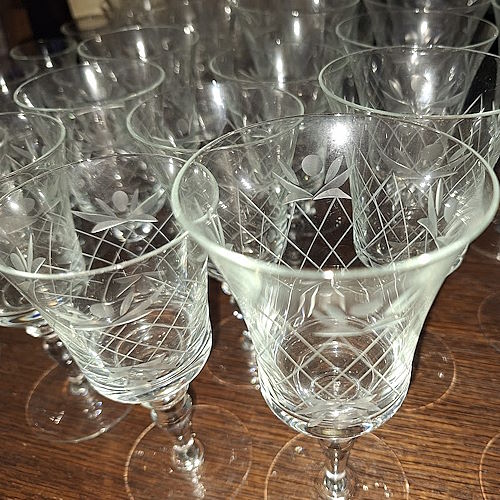 Franse Art Deco kristallen glazen
