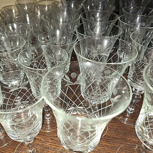 Franse Art Deco kristallen glazen