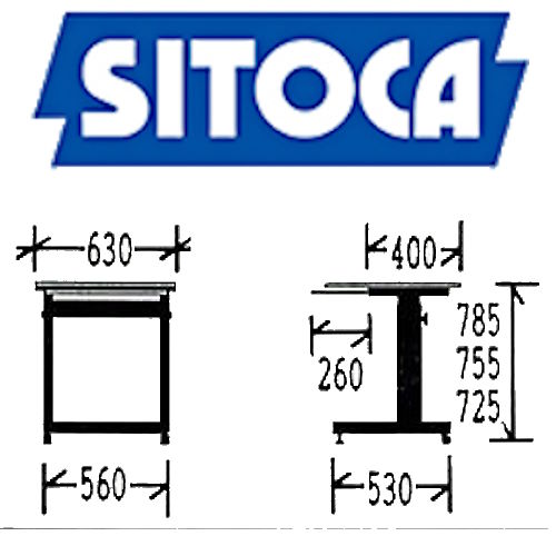 Sitoca 728 afm basic Sitoca 728 Verstelbare computertafel