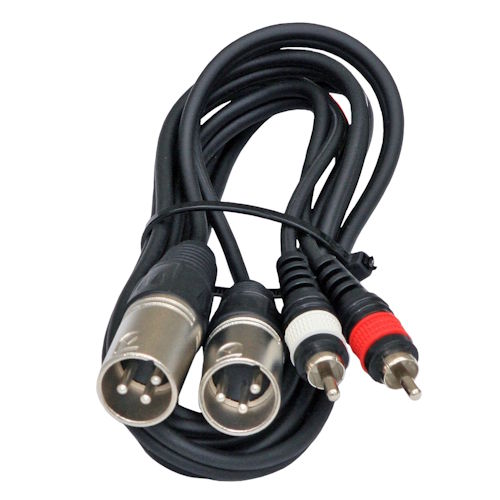 JB systems 2x RCA male - 2x 3pin XLR male