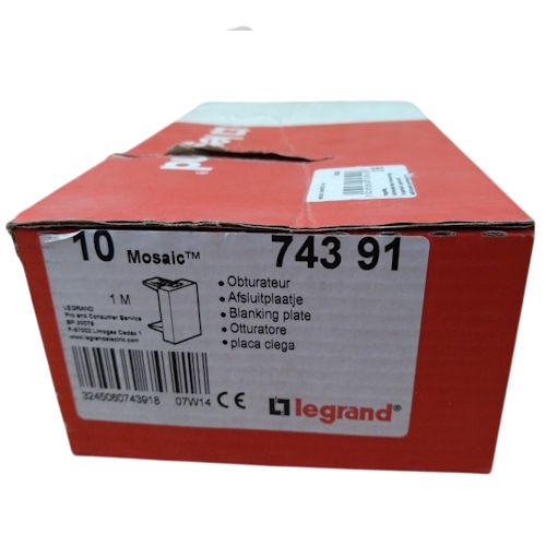 Legrand 74391 Mosaic Blindplaat 1mod