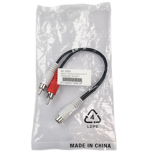 AK2020 Audio splitterkabel  1x RCA female - 2x RCA male