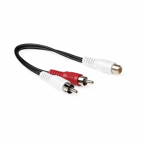 AK2020 Audio splitterkabel  1x RCA female - 2x RCA male