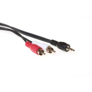 AK2076 Audiokabel  1x 3,5 stereo jack male - 2x RCA male