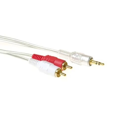 AK2232 Audiokabel  1x 3,5 stereo jack male - 2x RCA male